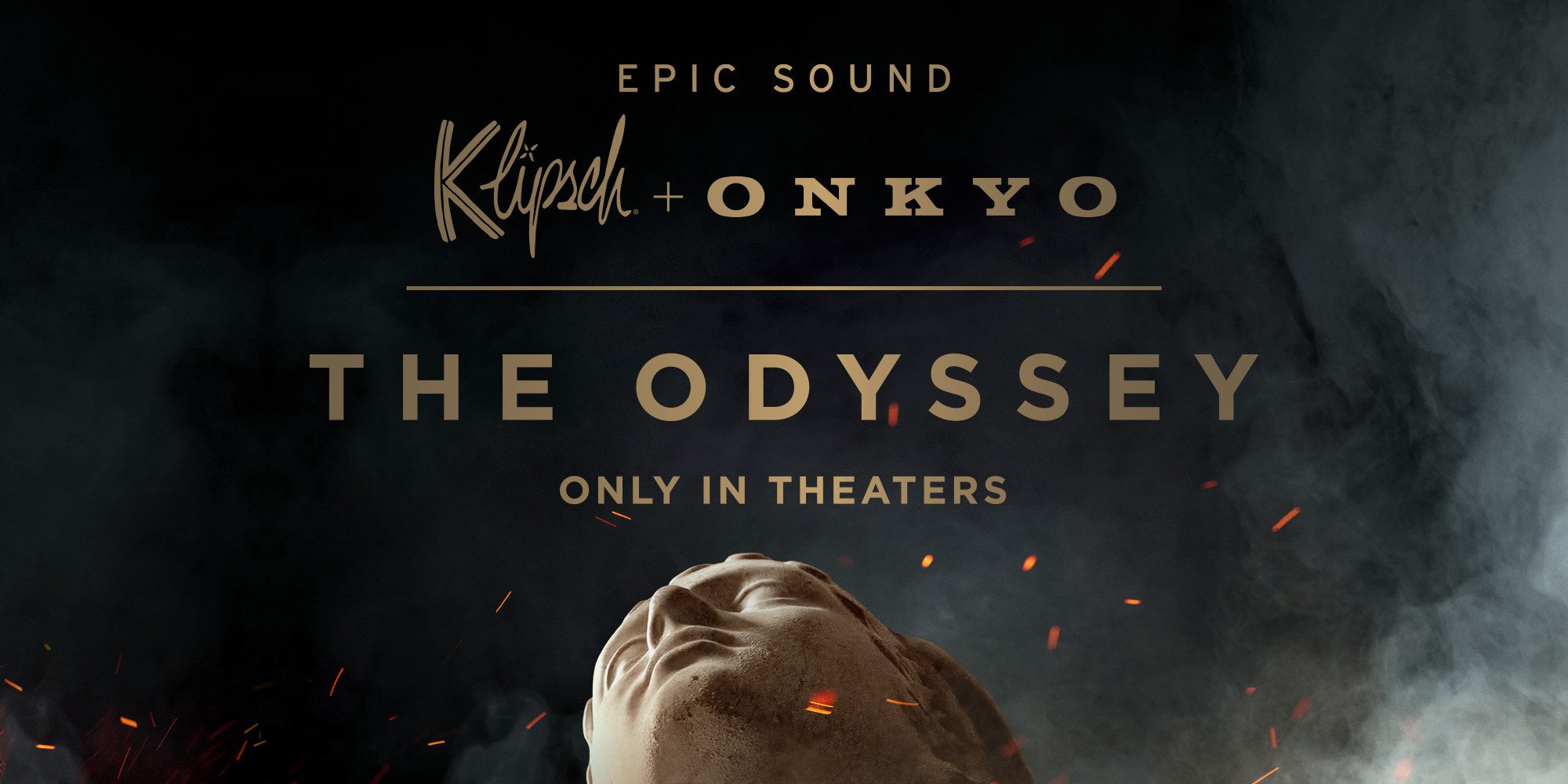 Epic Sound: Klipsch + Onkyo Partner with The Odyssey. Only in theaters July 2026.